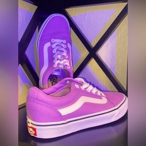Purple vans NEVER worn. 7.5 women’s. Perfect condition. :)
